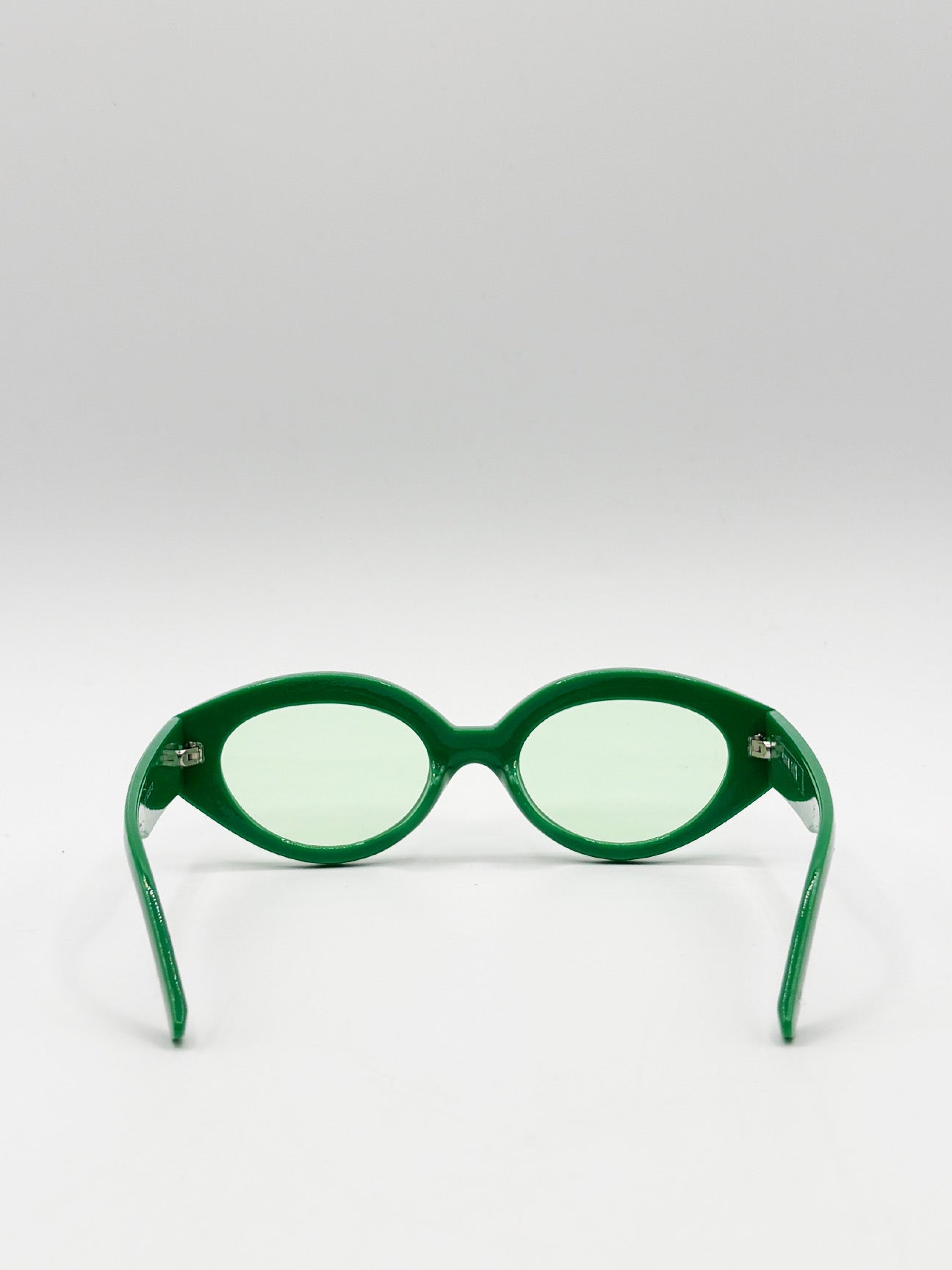 Retro Small Oval Sunglasses Green