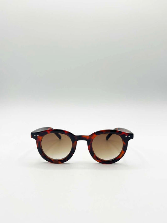 Bold Rounded Sunglasses in Tortoiseshell