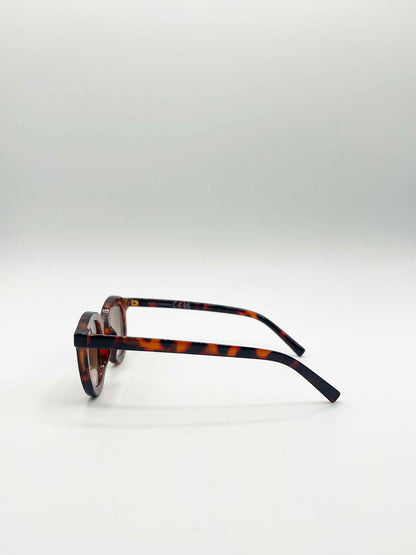 Bold Rounded Sunglasses in Tortoiseshell