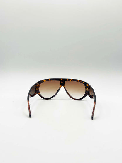 Oversized Rounded Tortoiseshell Sunglasses