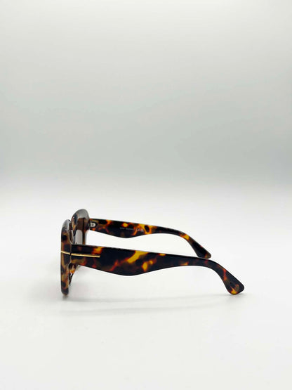 Bold Square Sunglasses in Leopard Brown