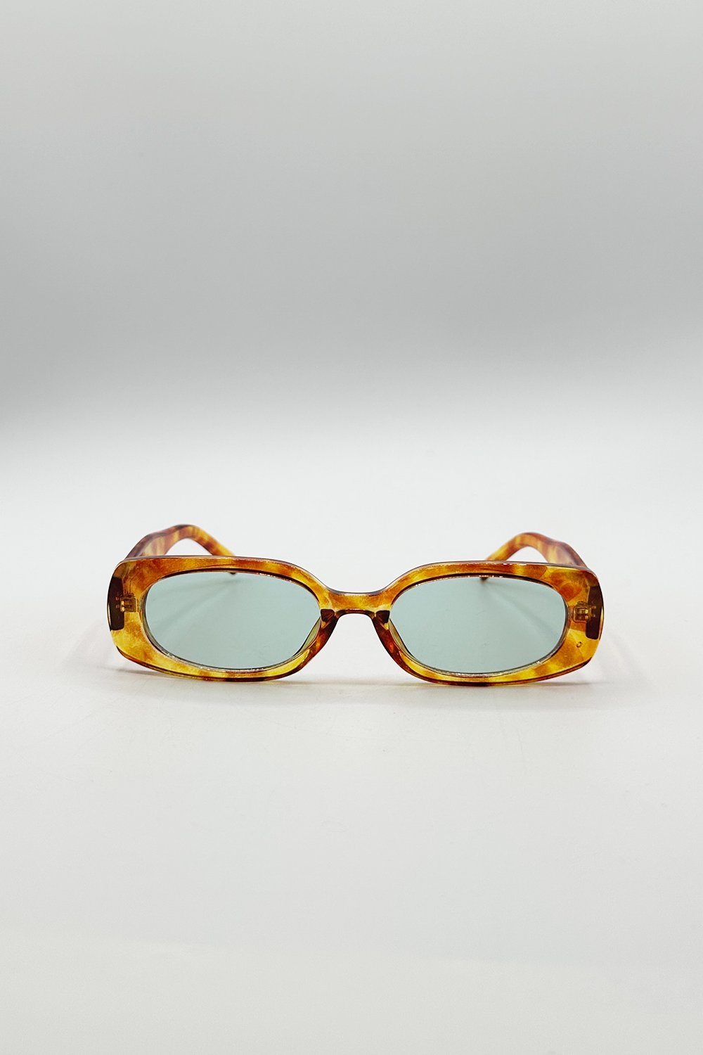 Rectangular Sunglasses in Orange Tortoiseshell