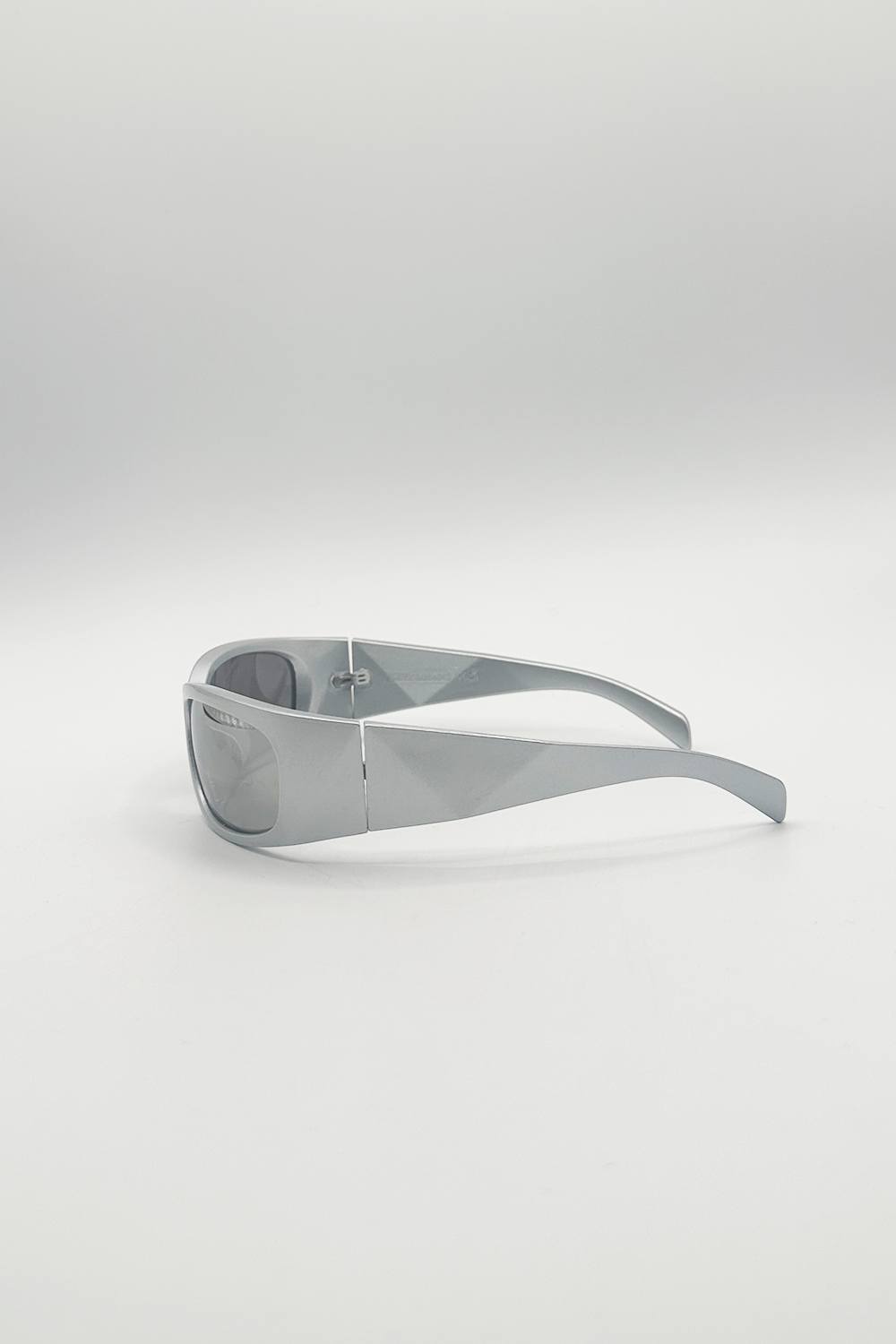 Silver Racer Wrap Sunglasses