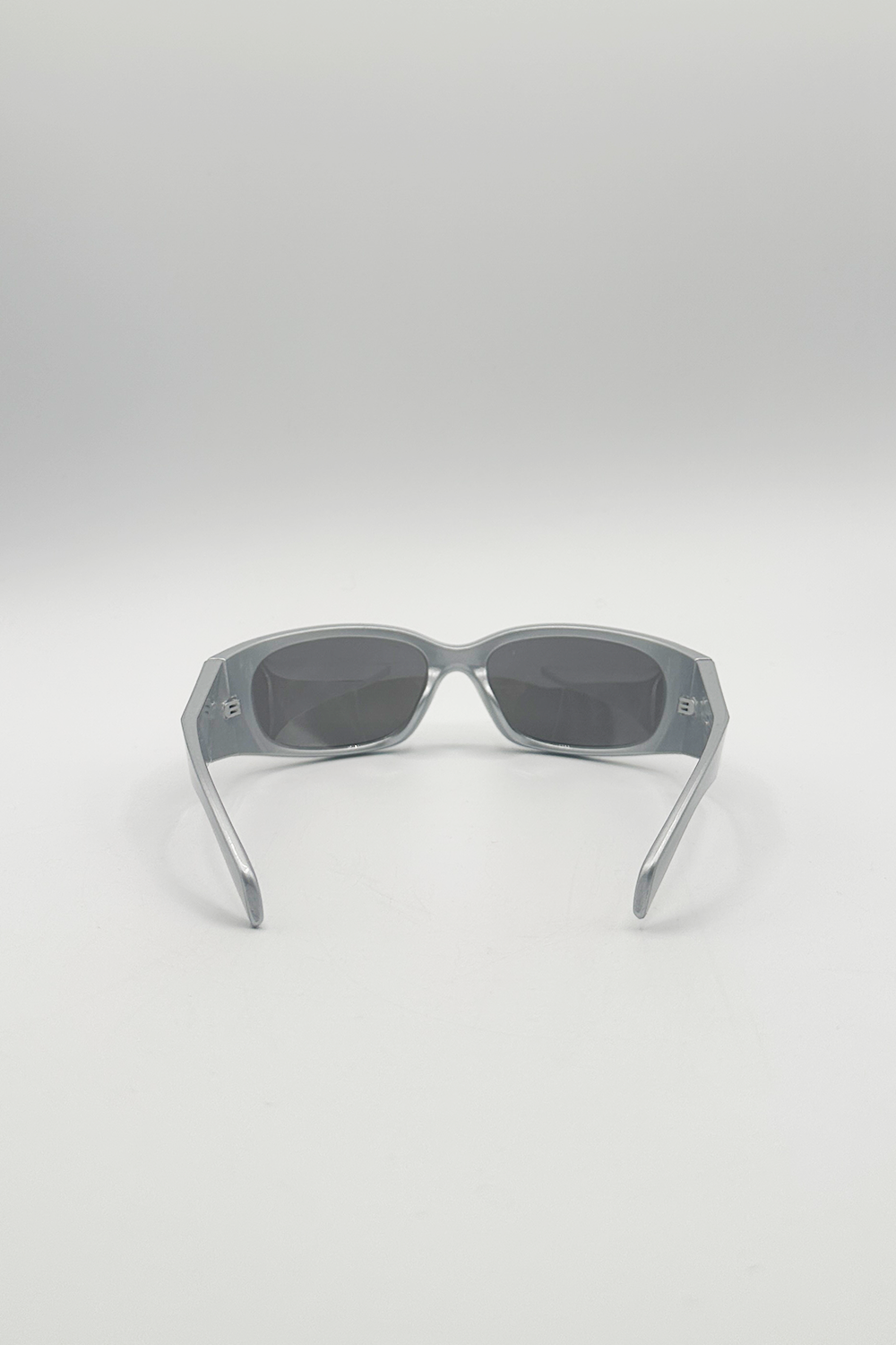 Silver Racer Wrap Sunglasses