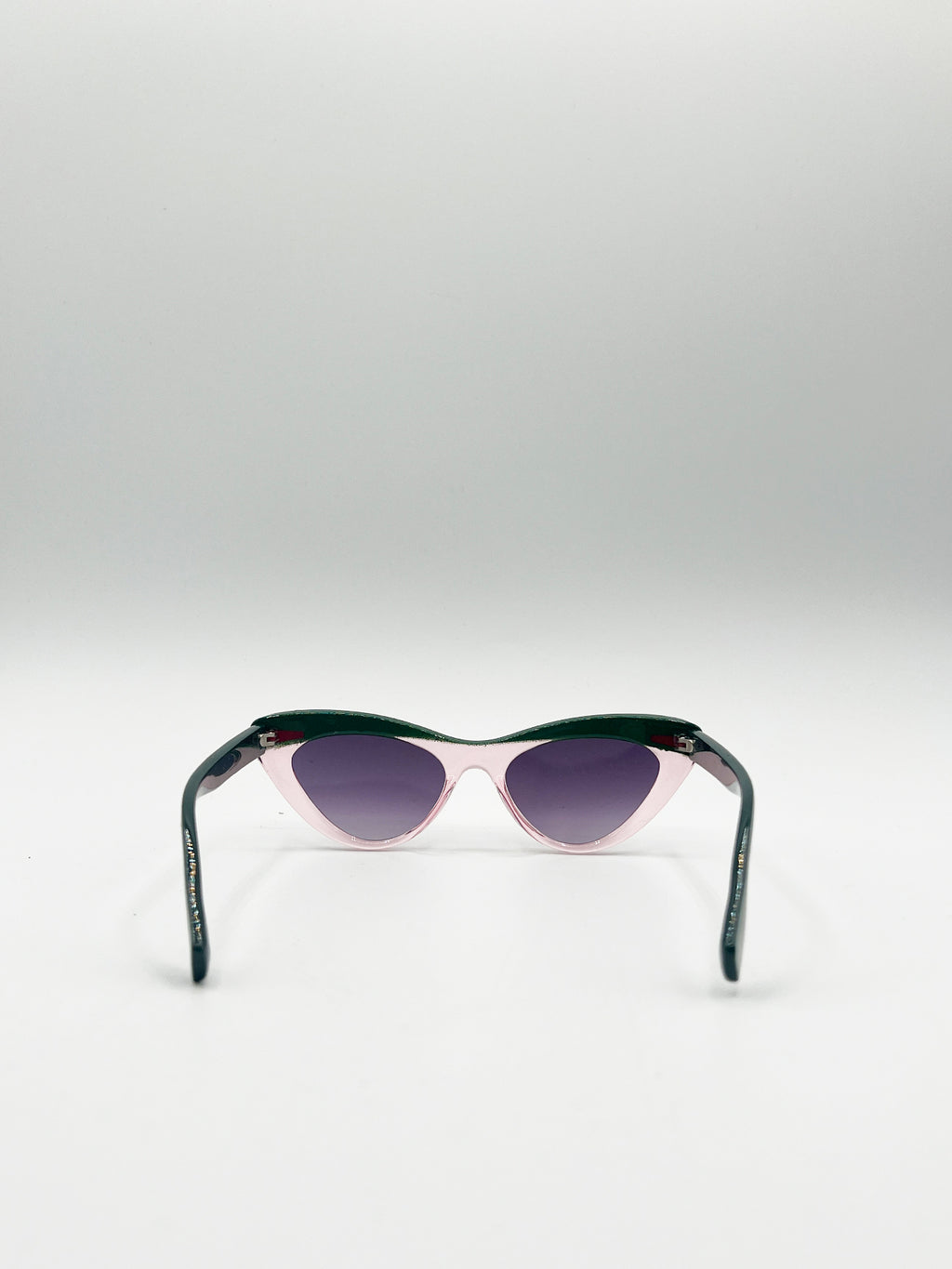Two Tone Cat-Eye Sunglasses in Pink Green