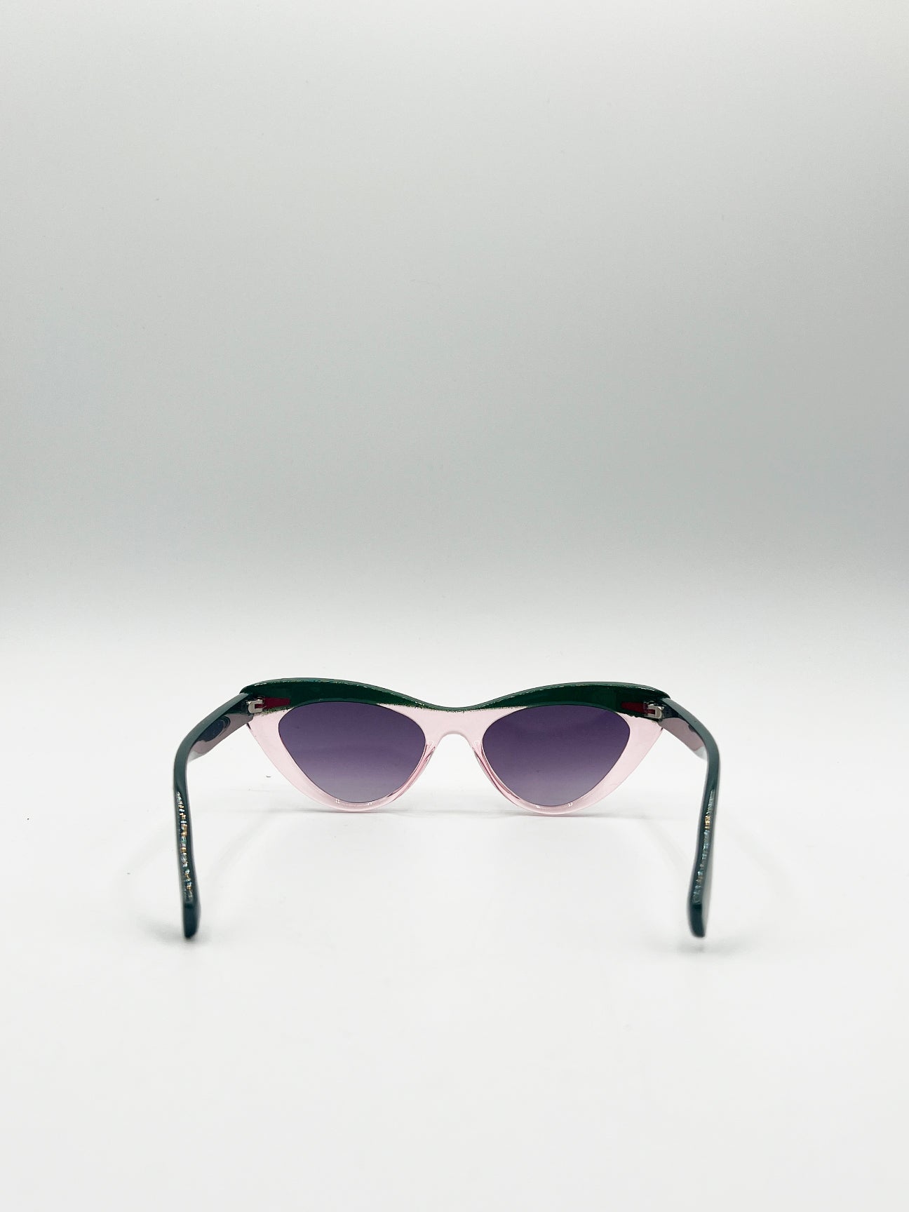 Two Tone Cat-Eye Sunglasses in Pink Green