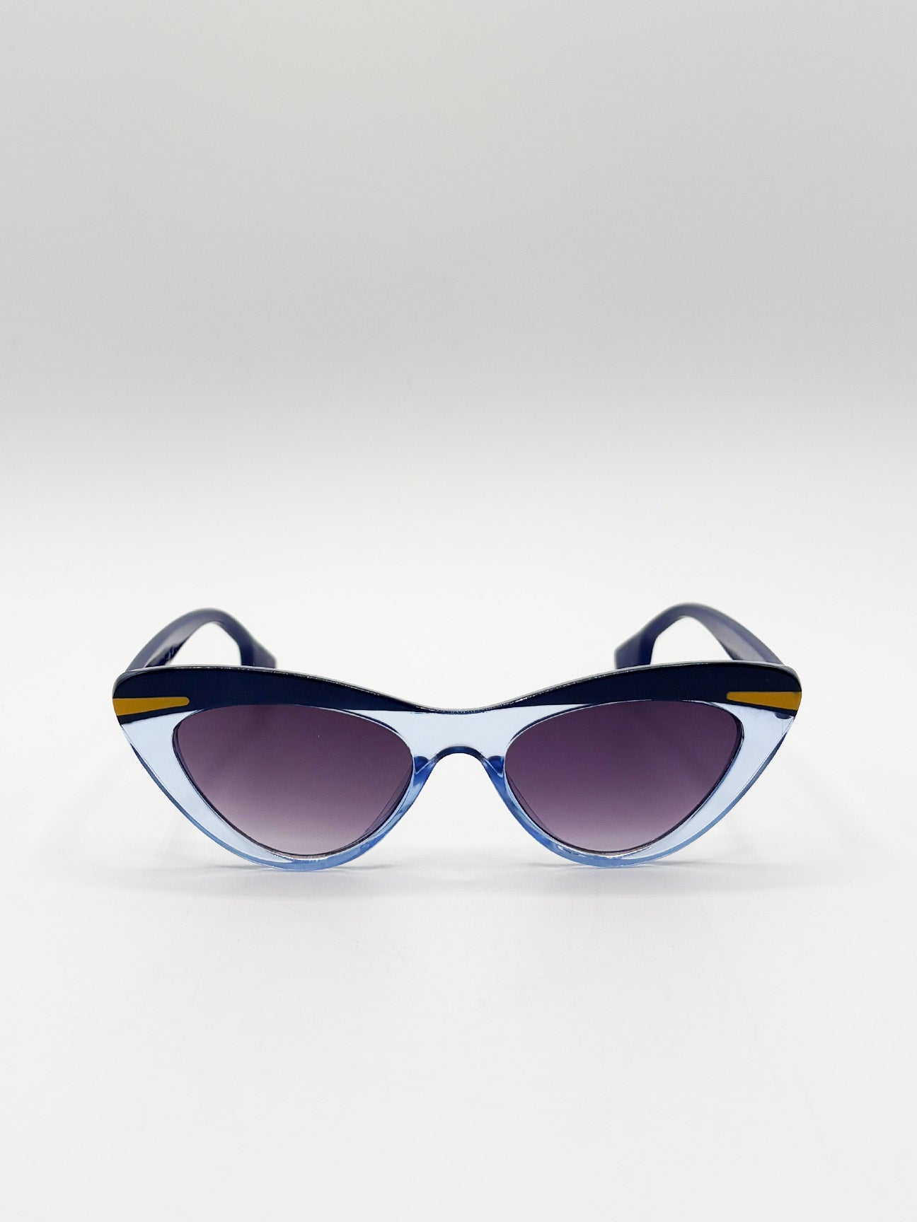 Two Tone Cat-Eye Sunglasses in Blues