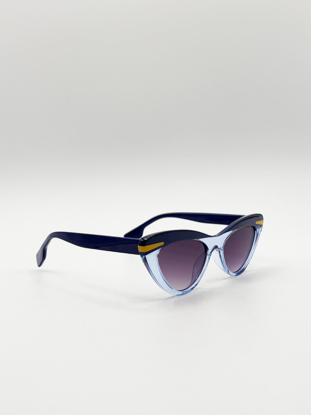 Two Tone Cat-Eye Sunglasses in Blues