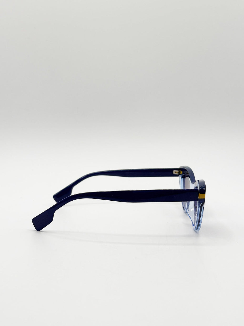 Two Tone Cat-Eye Sunglasses in Blues