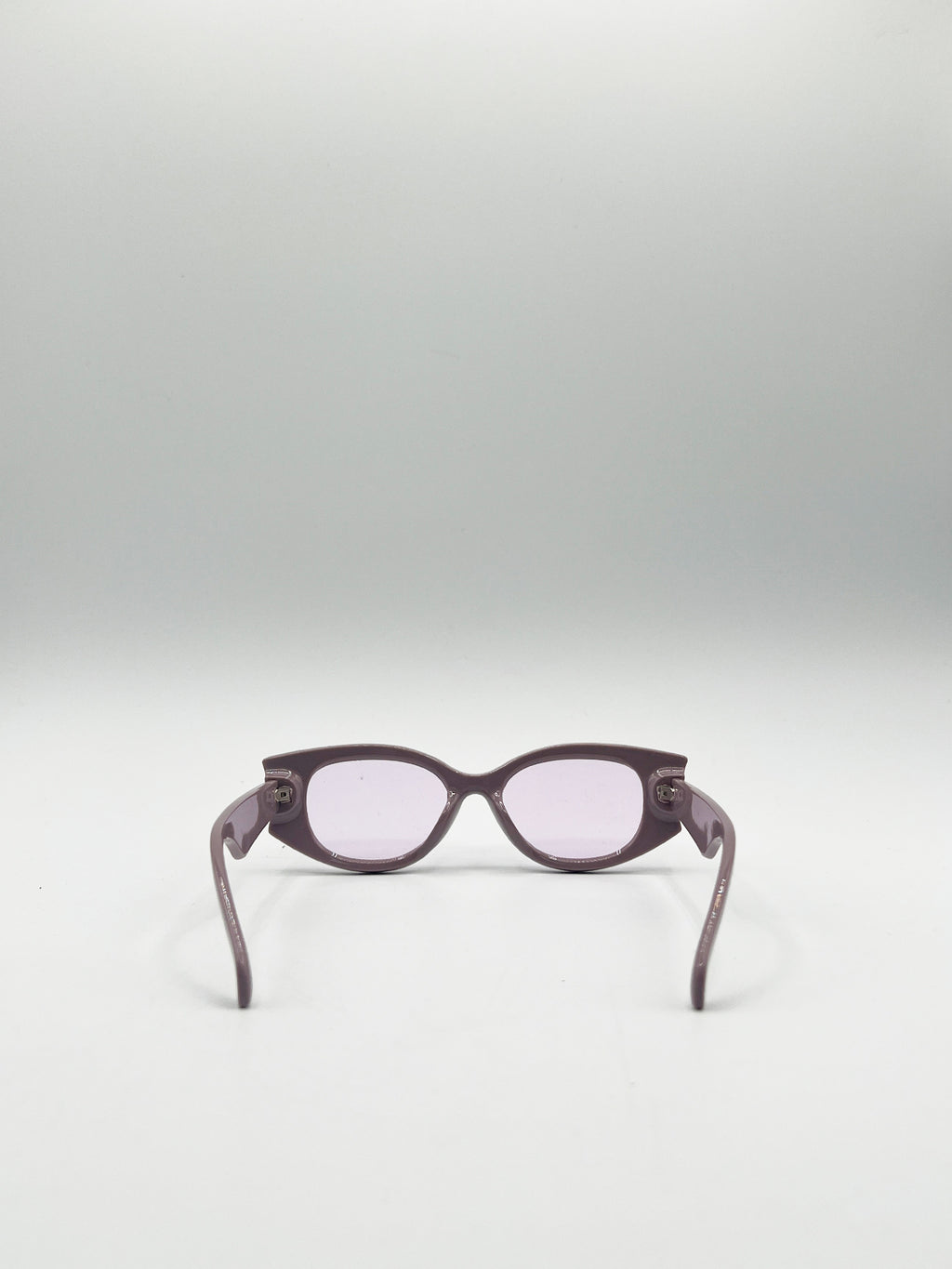 Oval Rectangular Vintage Sunglasses in Purple