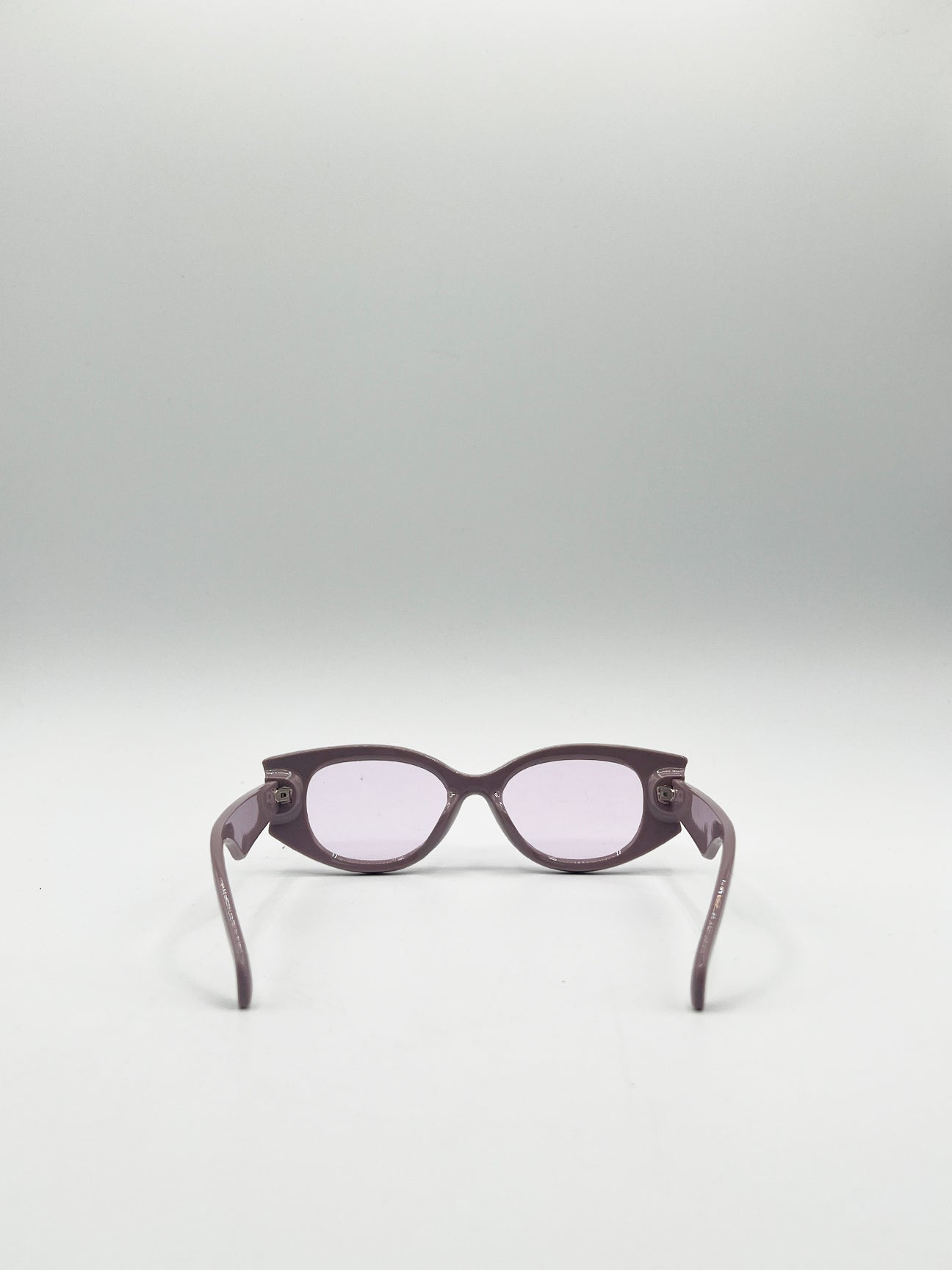 Oval Rectangular Vintage Sunglasses in Purple
