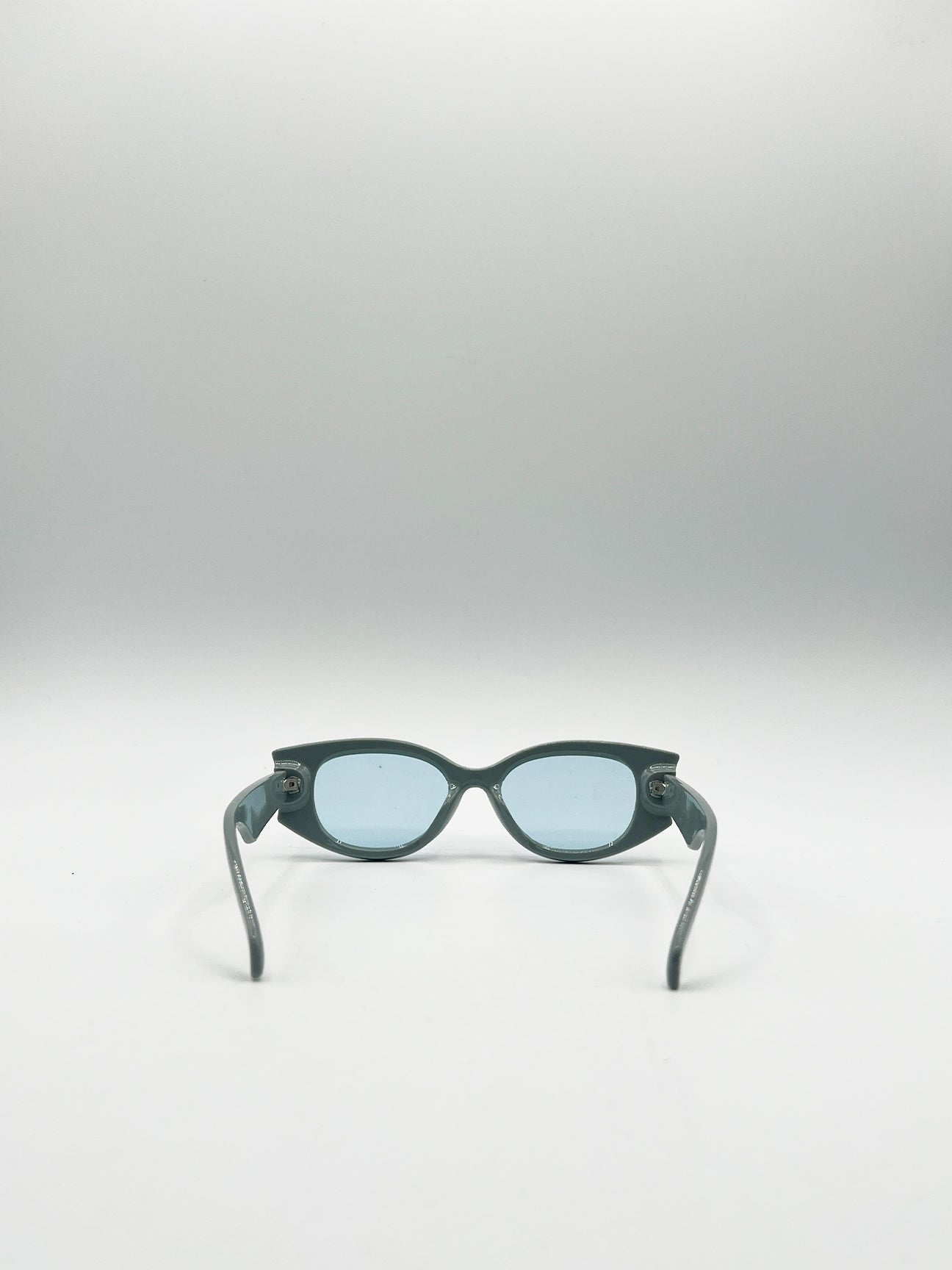 Oval Rectangular Vintage Sunglasses in Blue
