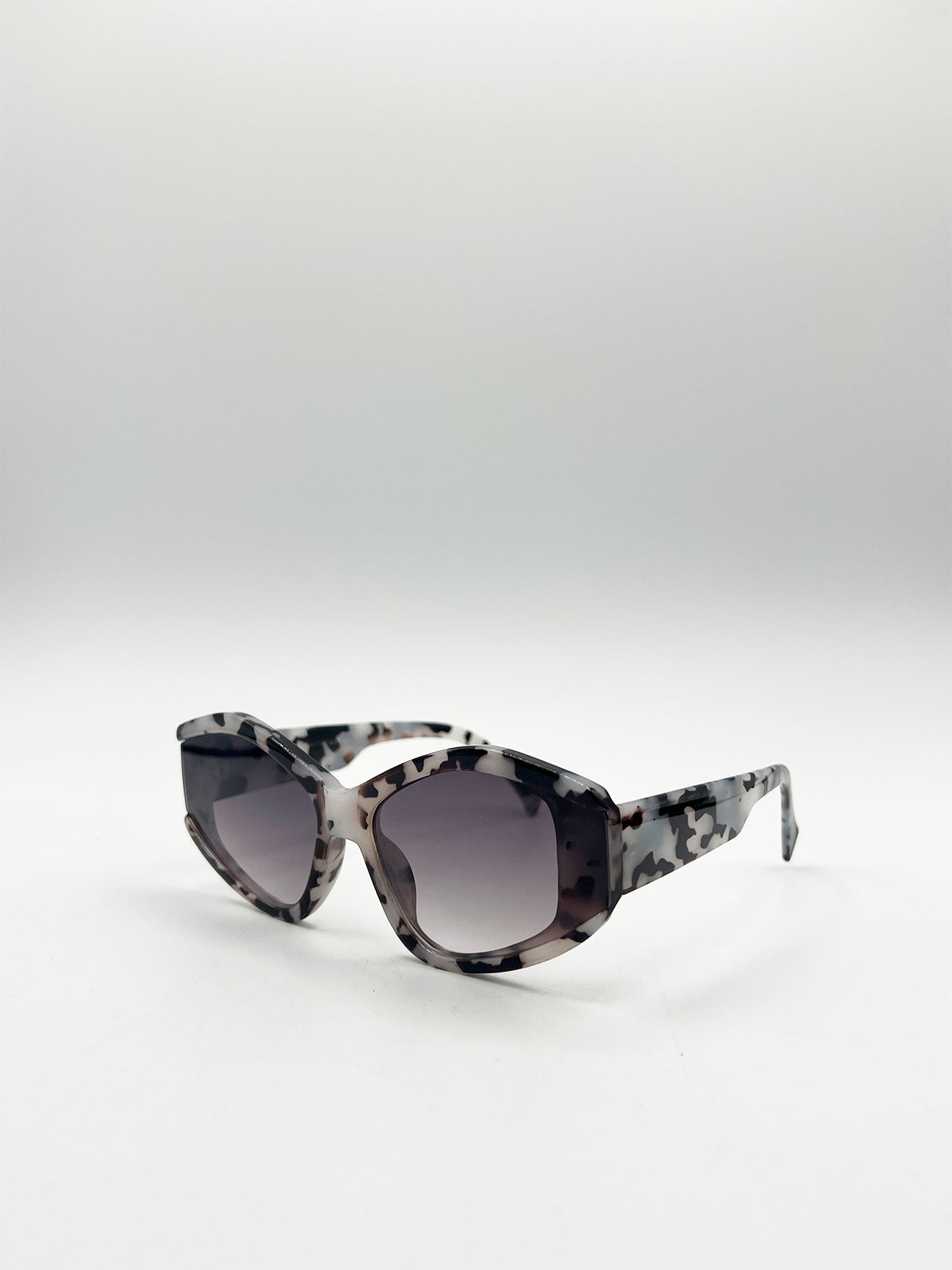 Angular Cat-Eye Sunglasses in Multi