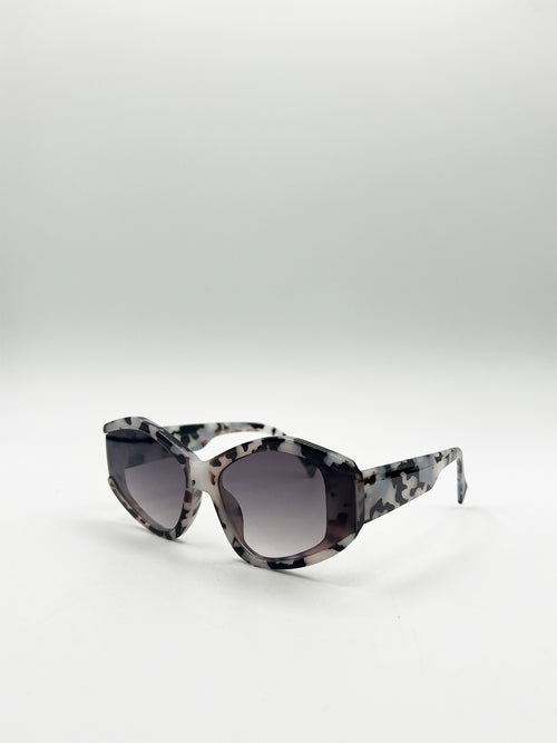 Angular Cat-Eye Sunglasses in Multi