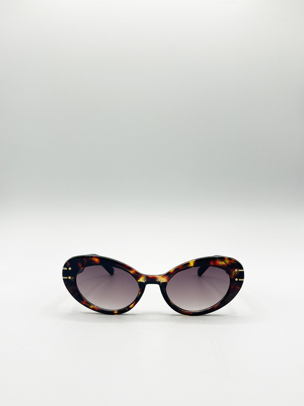 Oval Cat-Eye Sunglasses in Tortoise