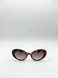 Oval Cat-Eye Sunglasses in Tortoise
