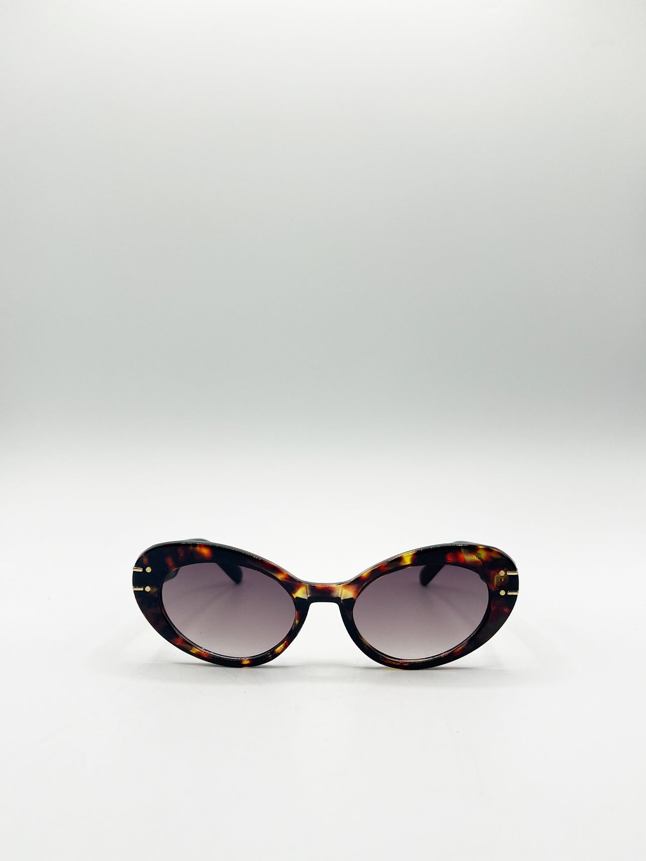 Oval Cat-Eye Sunglasses in Tortoise