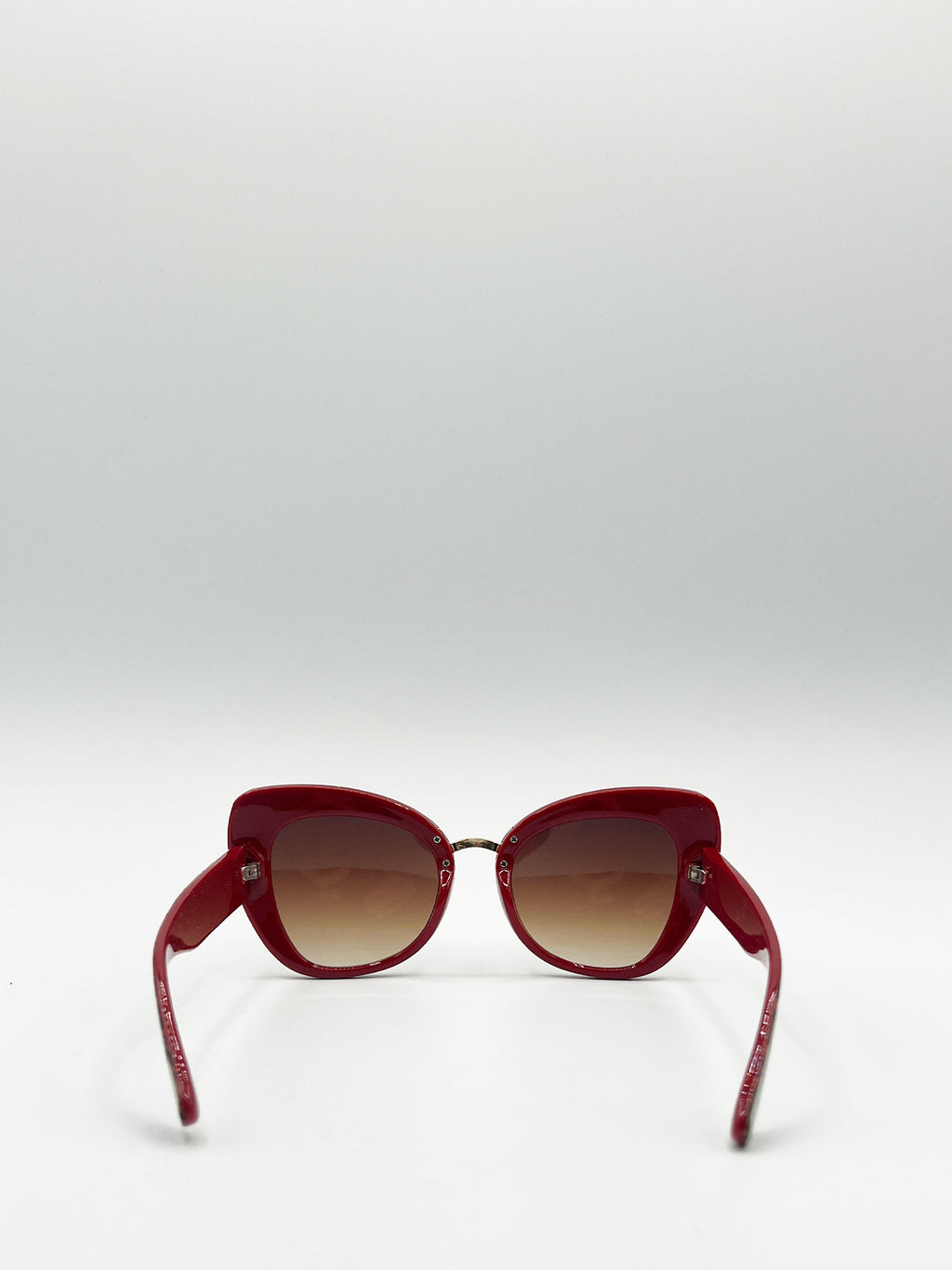 Oversized Cat-Eye Sunglasses in Brown