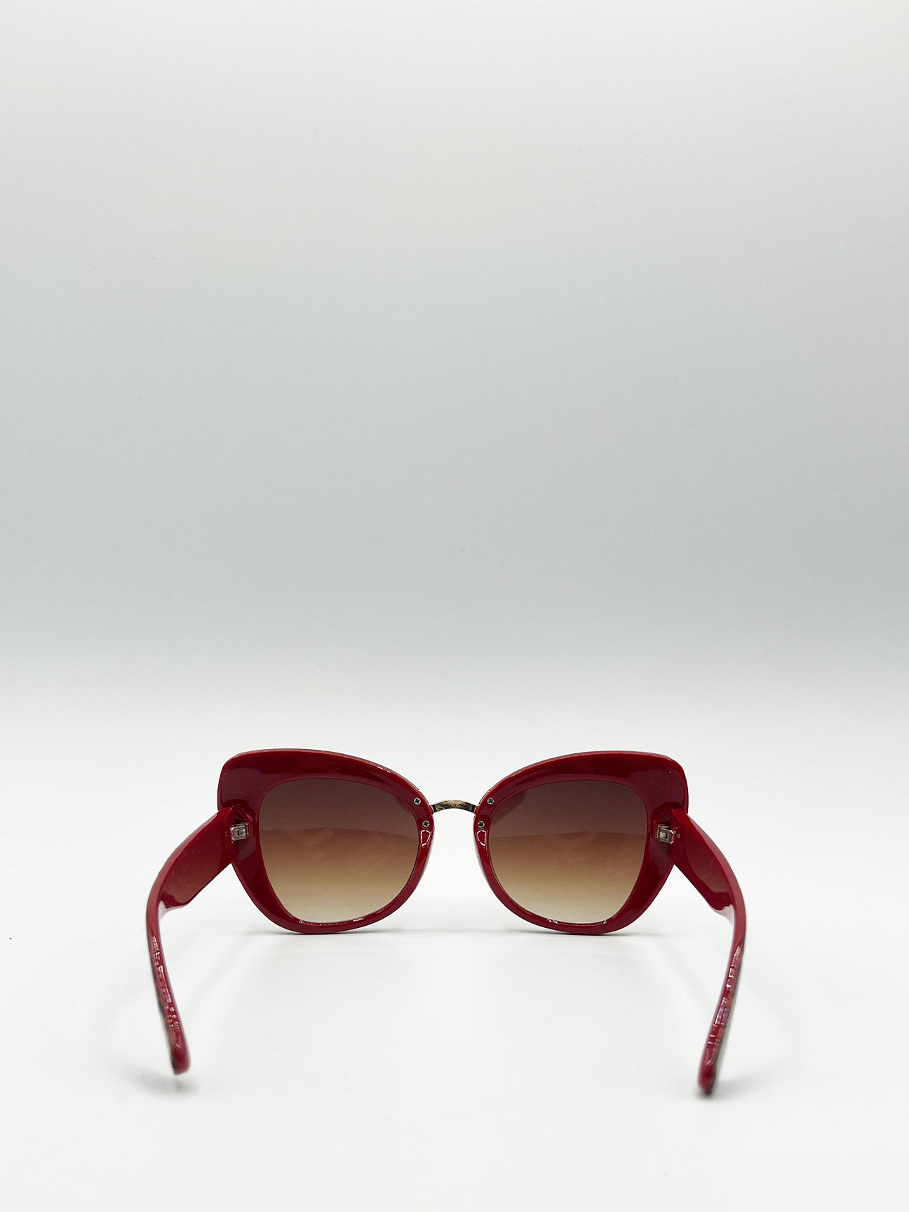 Oversized Cat-Eye Sunglasses in Brown