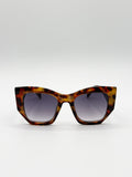 Square Cat-Eye Sunglasses in Tortoiseshell