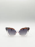 Oversized Cat-Eye Sunglasses in Nude