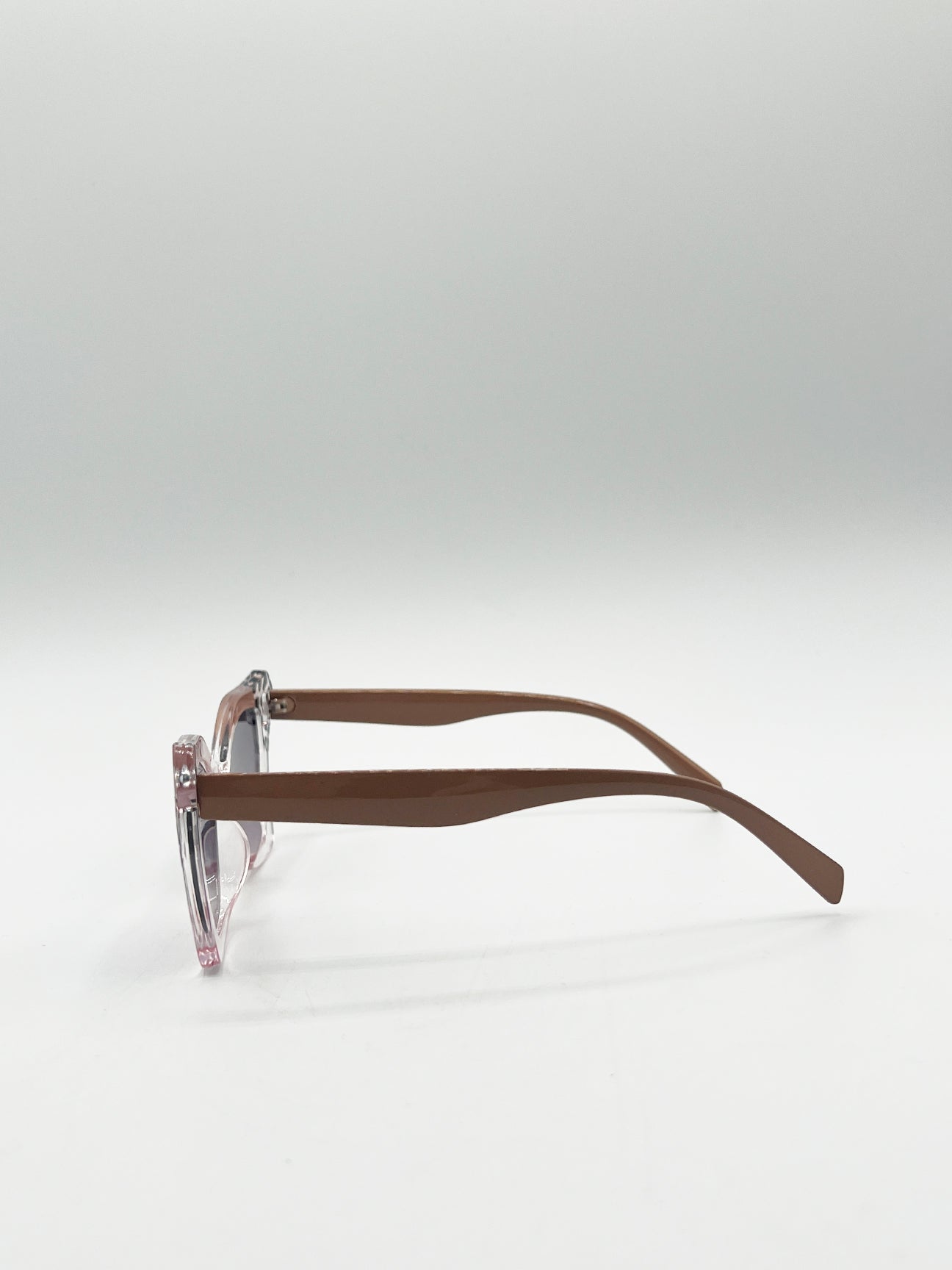 Oversized Cat-Eye Sunglasses in Nude