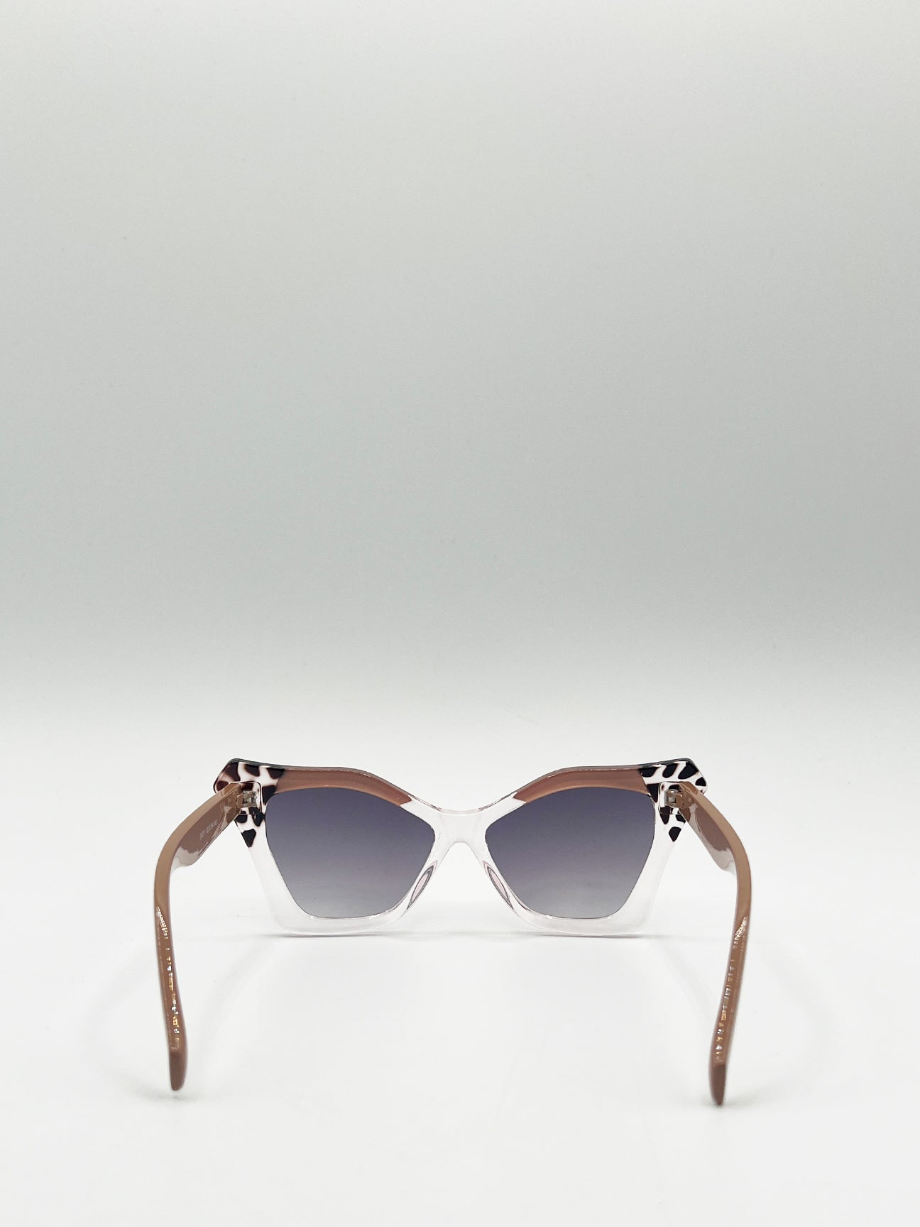 Oversized Cat-Eye Sunglasses in Nude