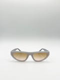 Retro Oval Sunglasses in Wihte
