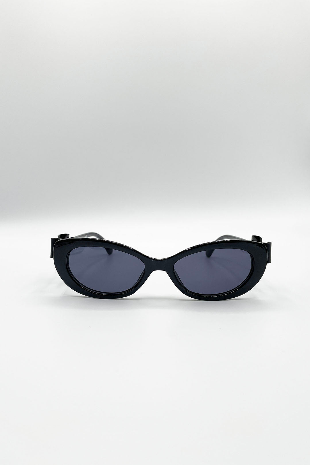 Bow Side Detail Sunglasses In Black - Removeable Bow