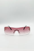 Flat Top Racer Rimless In Red