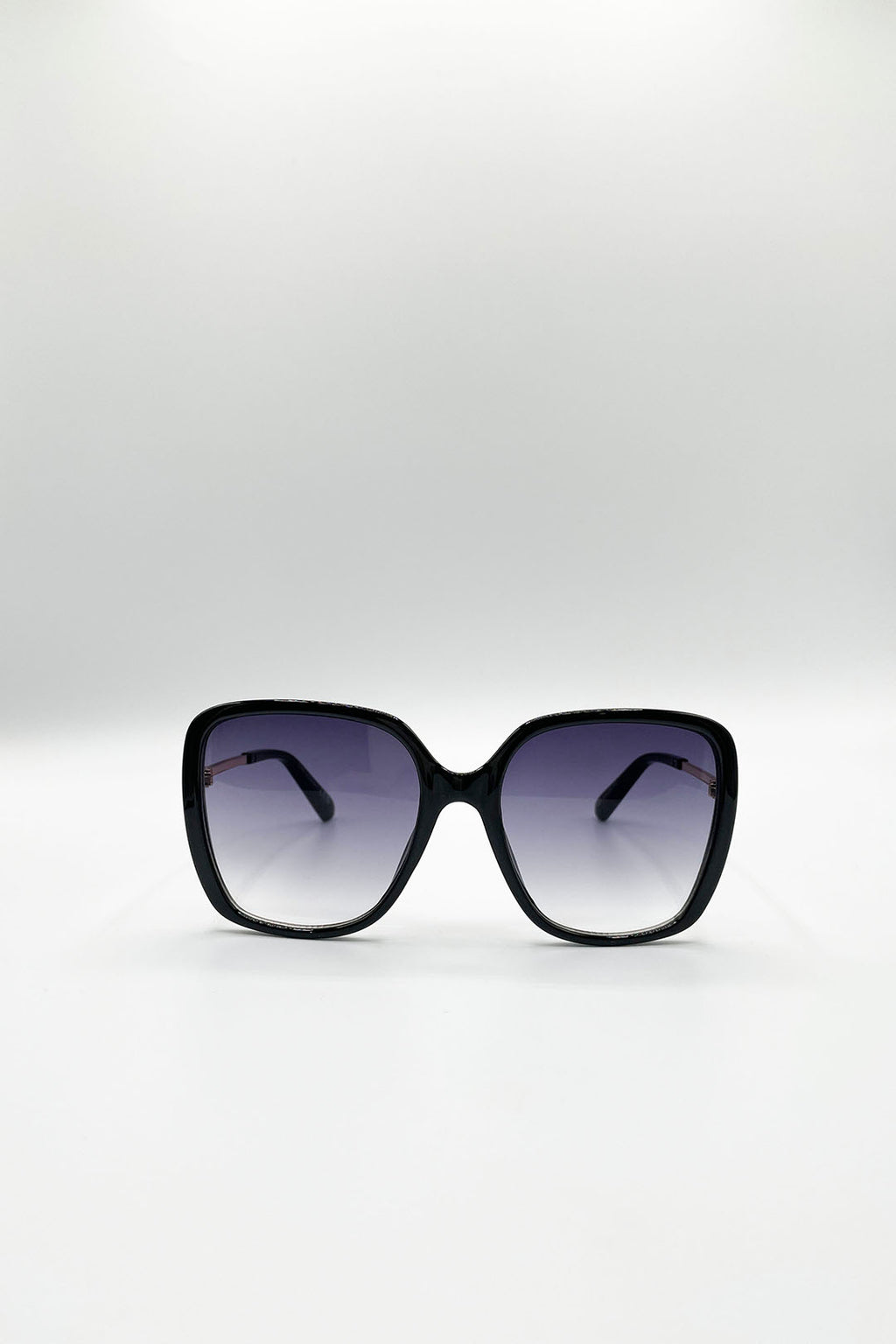 Oversized Square Sunglasses In Black Grey