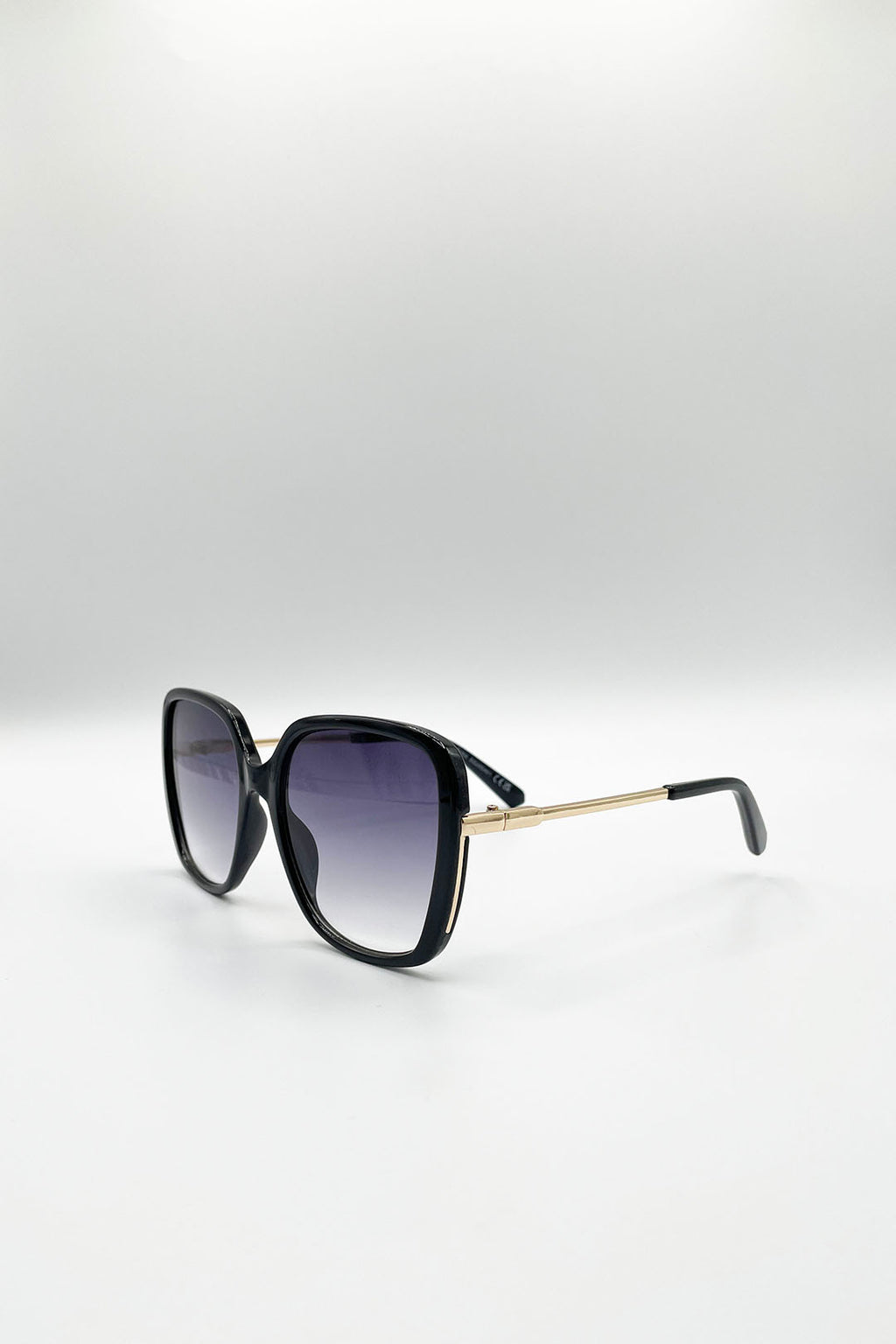 Oversized Square Sunglasses In Black Grey