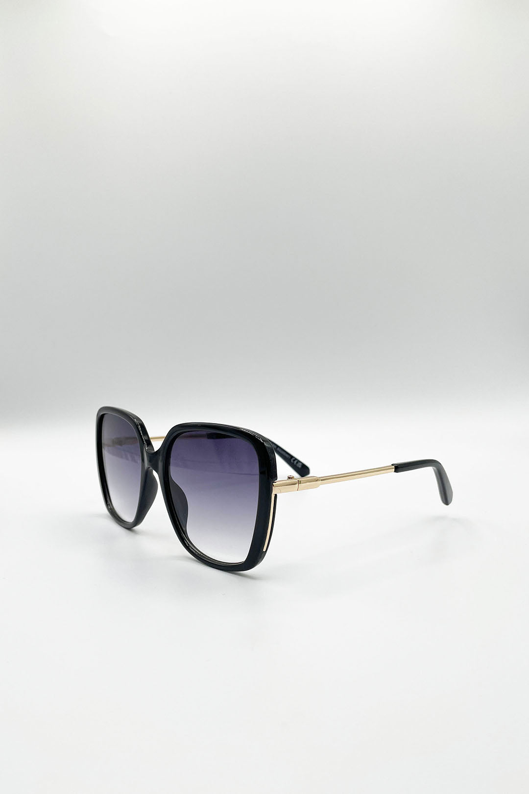 Oversized Square Sunglasses In Black Grey