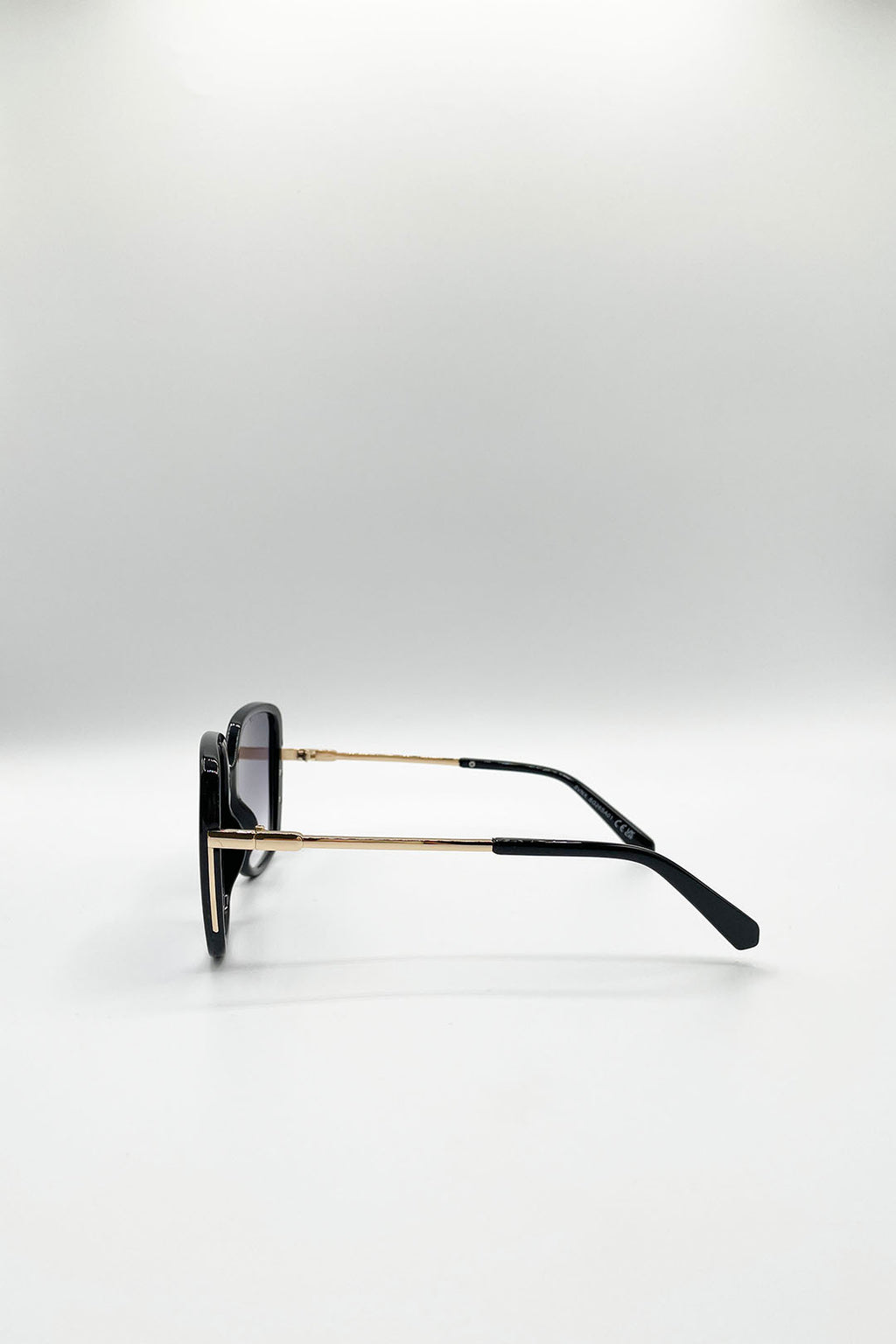 Oversized Square Sunglasses In Black Grey