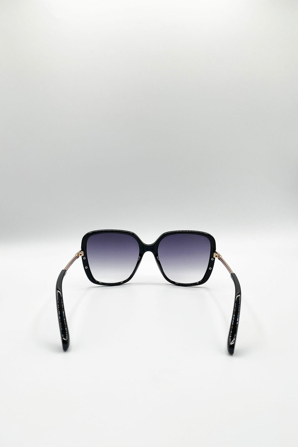 Oversized Square Sunglasses In Black Grey