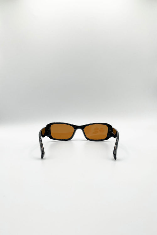 Bold Retangle Sunglasses In Black