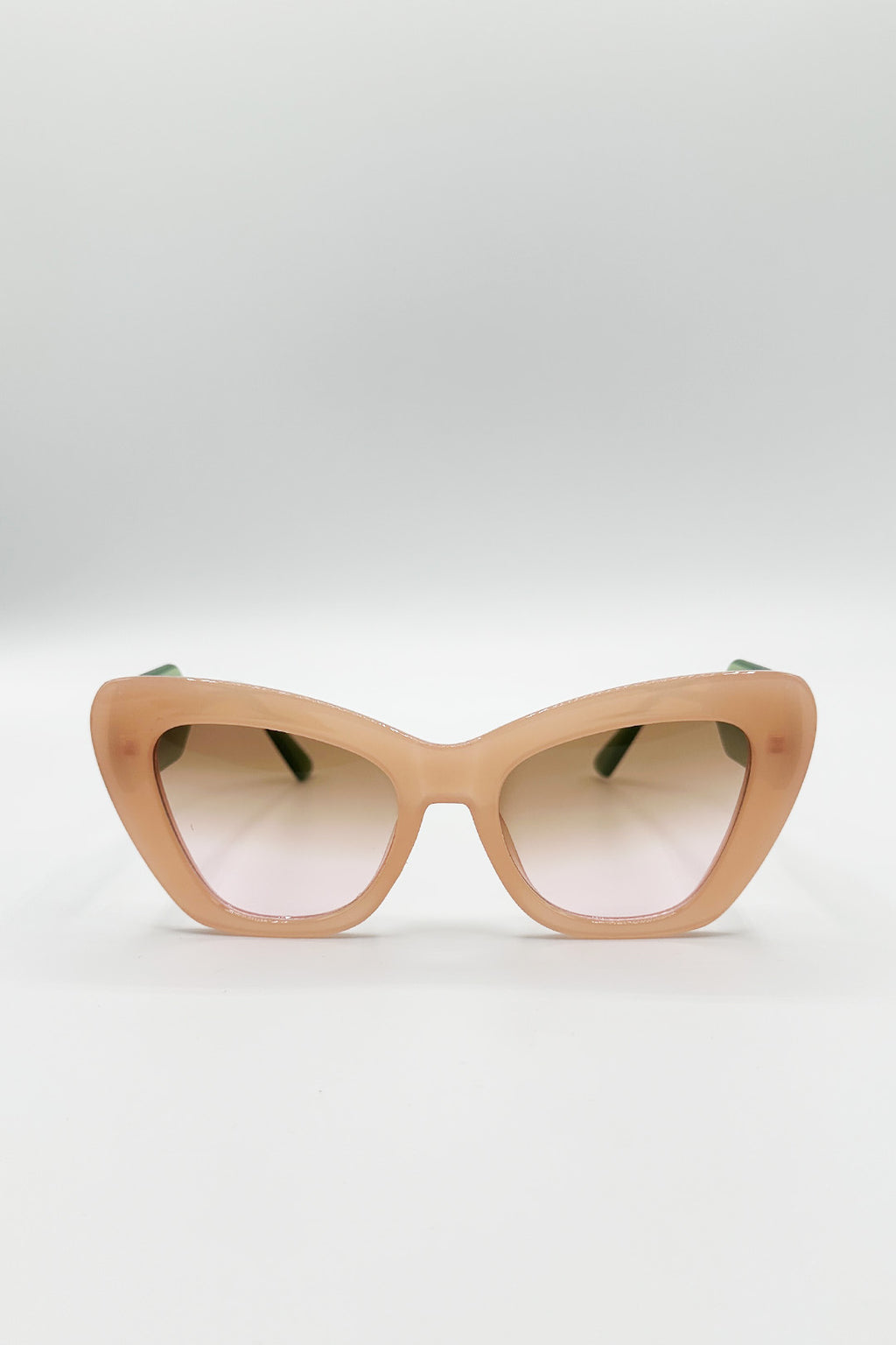Cat Eye Sunglasses in Pink Green