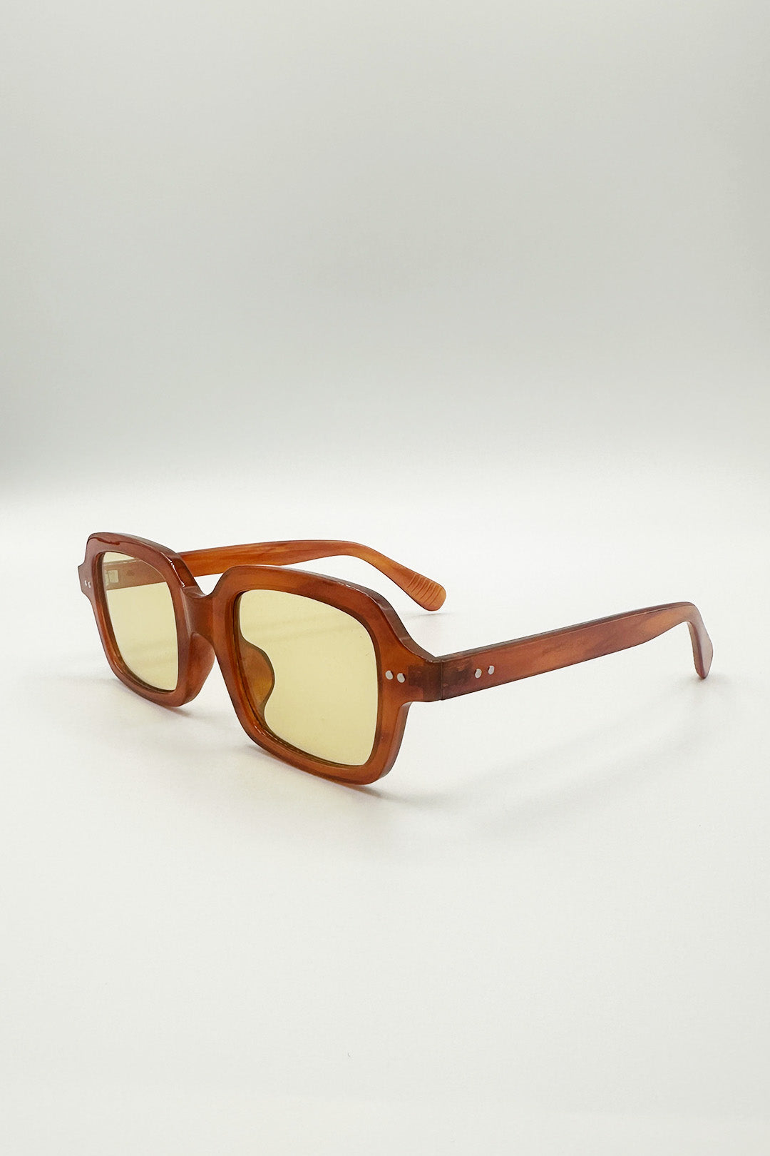Bold Square Sunglasses In Brown