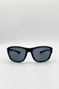 Wraparound Sports Outdoor Sunglasses In Black