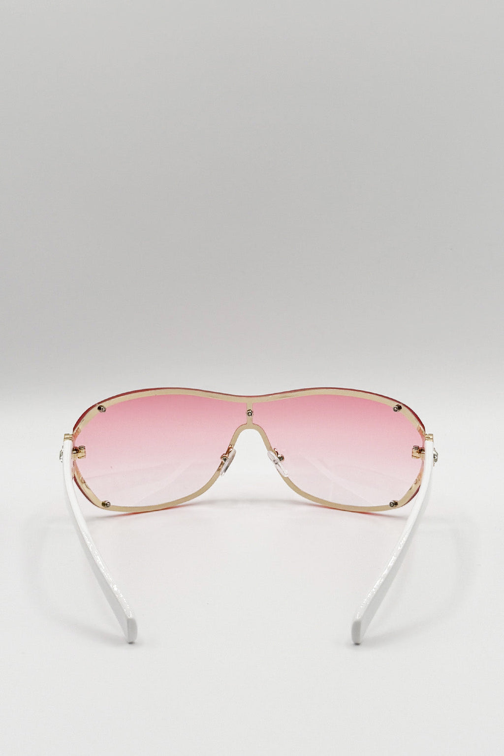 Vintage Rose Wrap Around Sunglasses In Pink