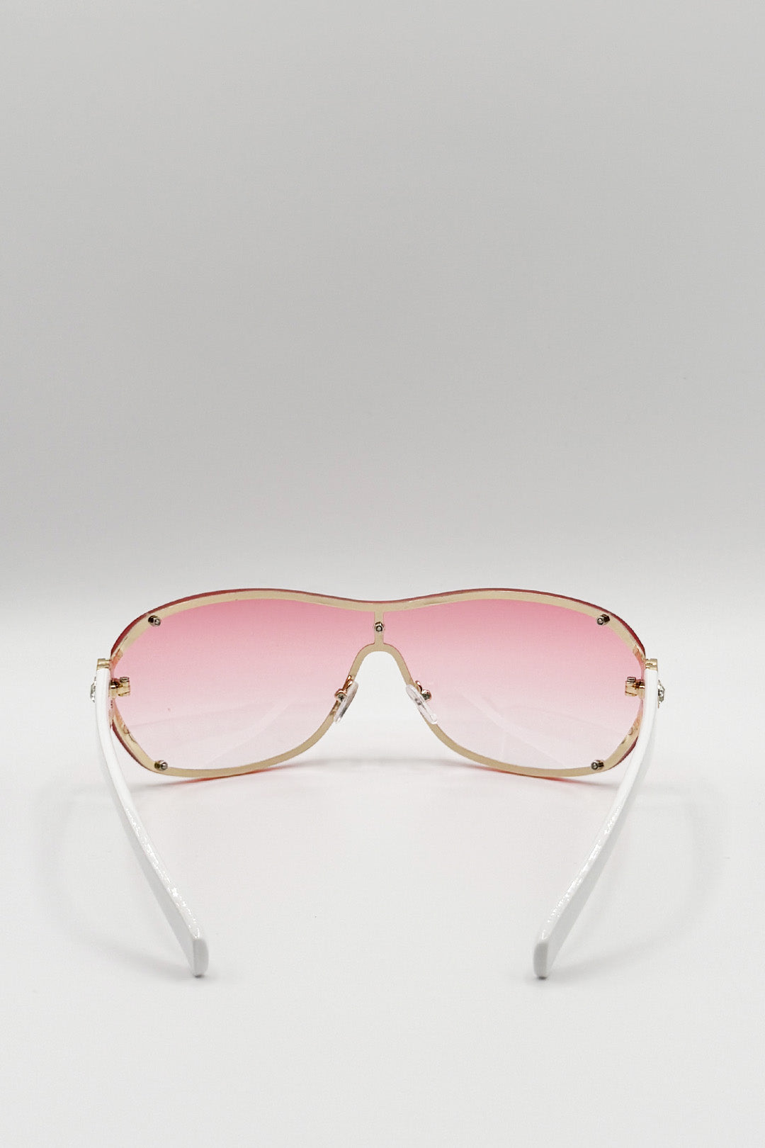 Vintage Rose Wrap Around Sunglasses In Pink