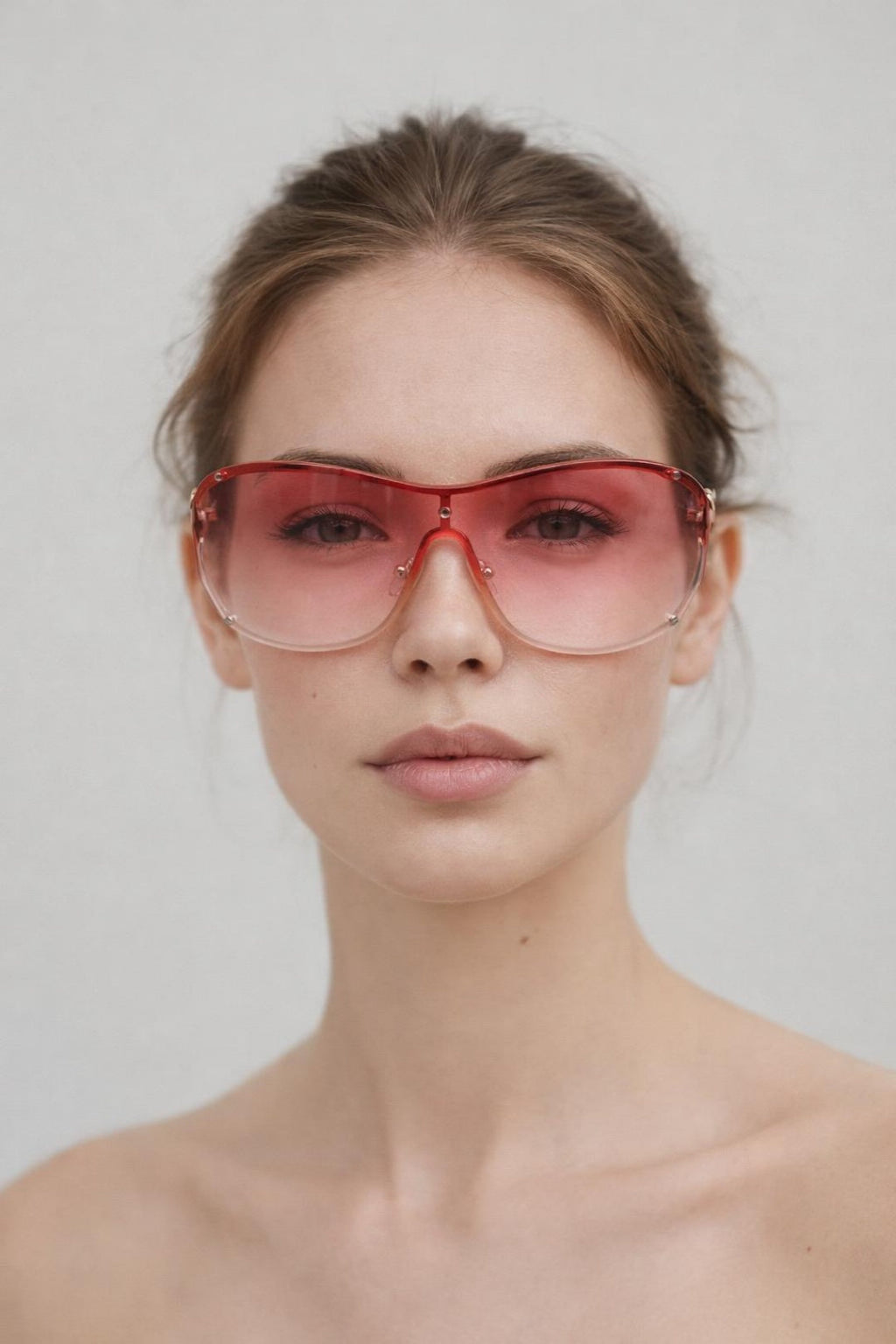 Vintage Rose Wrap Around Sunglasses In Pink