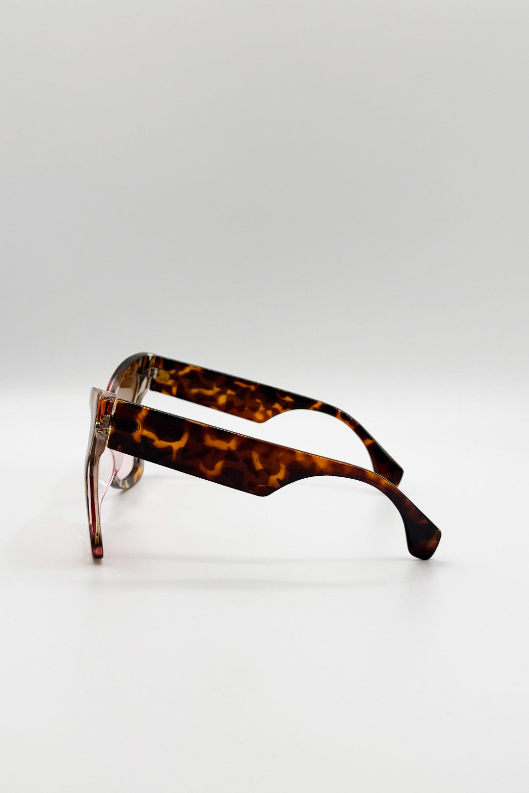 Oversized Butterfly Sunglasses In Pink Brown Leopard