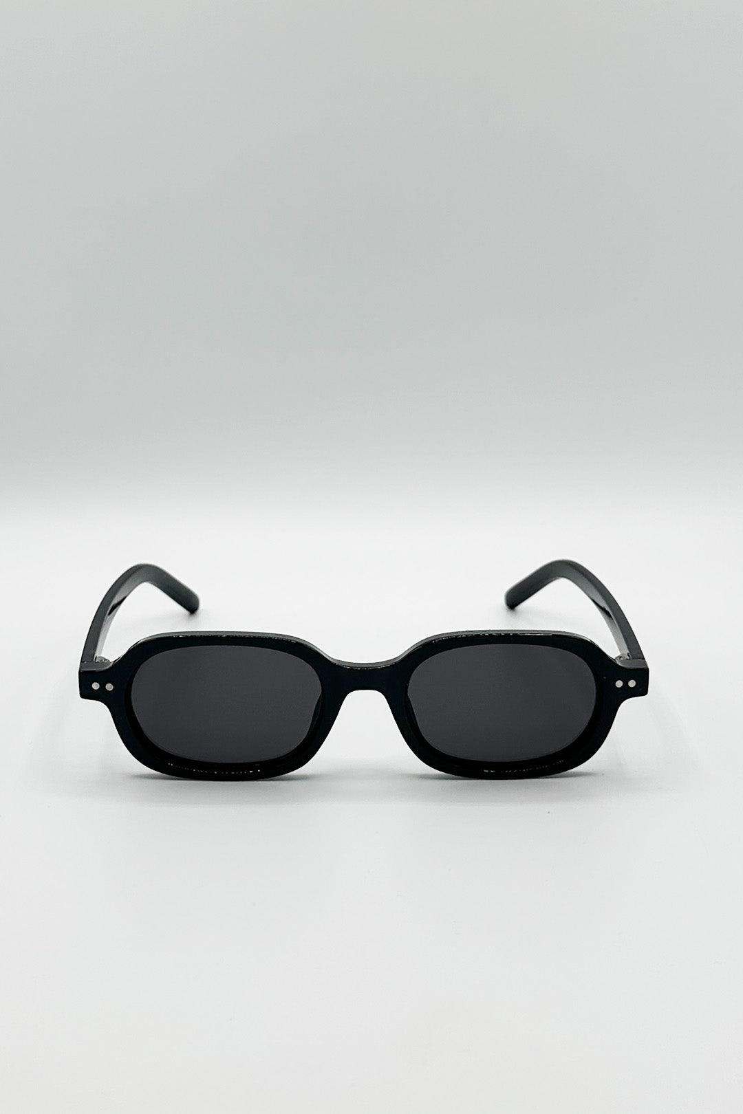 Retro Rounded Square Sunglasses In Black