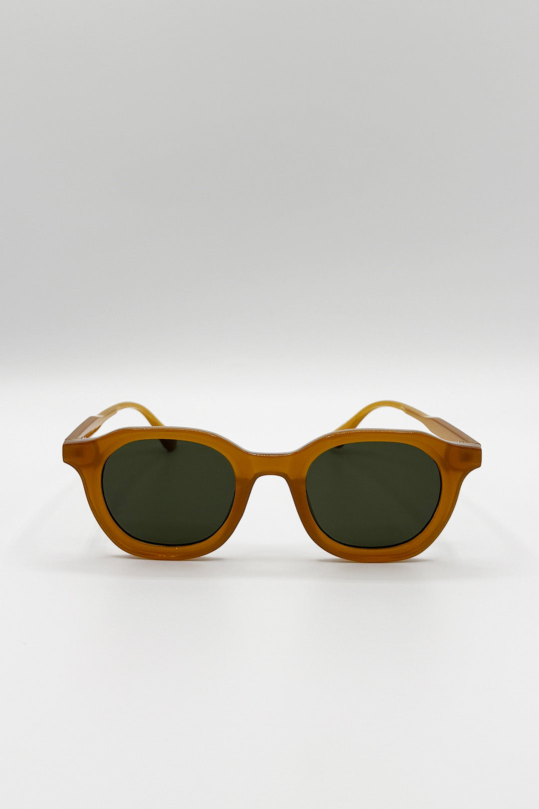 Bold Preppy Sunglasses In Brown