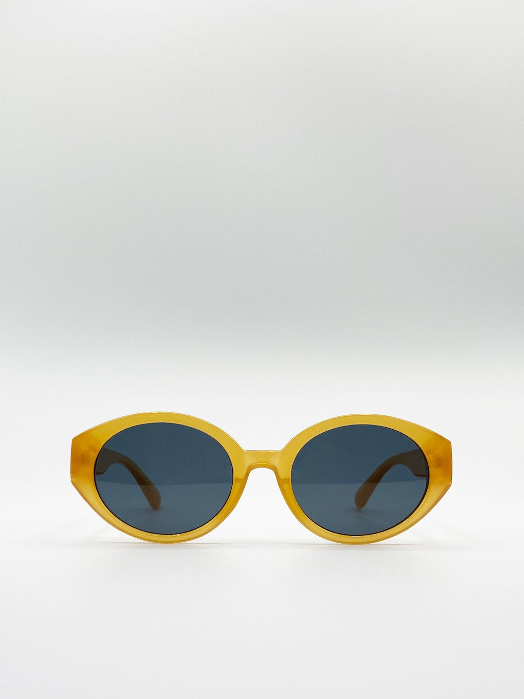 Oval Plastic Frame Sunglasses