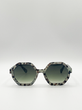 Pale grey tortoiseshell Shape_Oversized hexagon Sunglasses