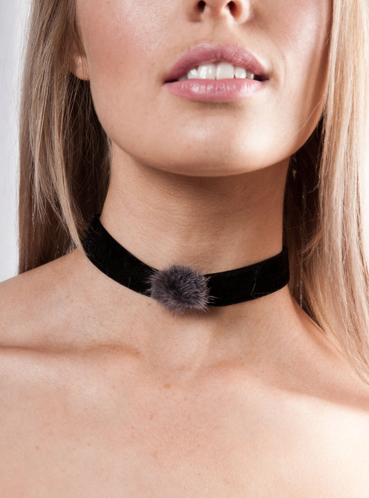 black-velvet-band-choker-necklace-with-white-pom-pom