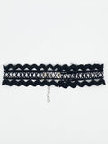 Black Corded Wave Edge Choker