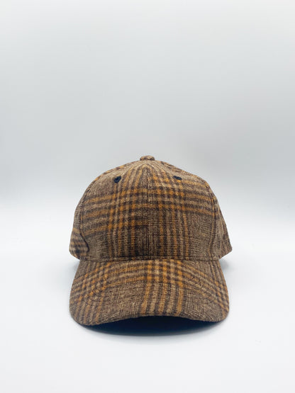 Beige Check Baseball Cap